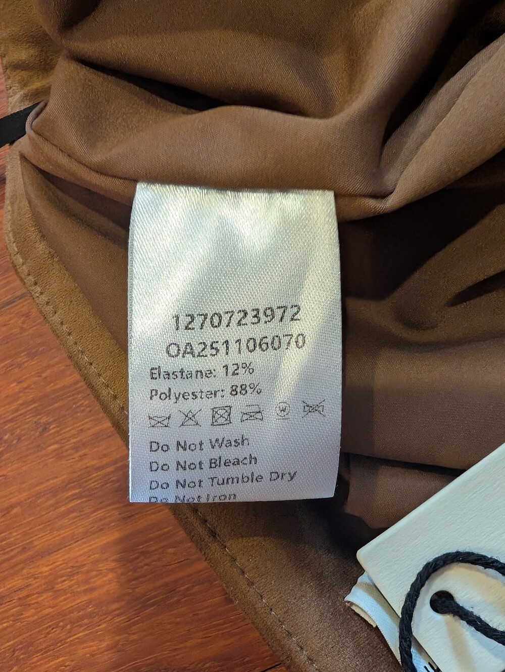 Commense Brown Wrap-Front Pencil Skirt - Picture 6 of 6